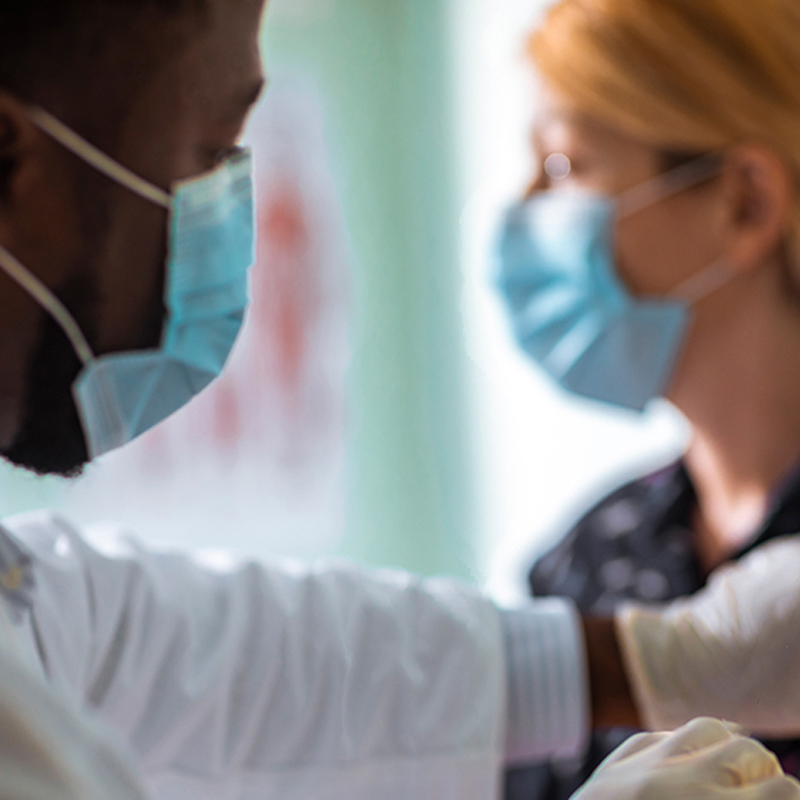 Doctor giving vaccine