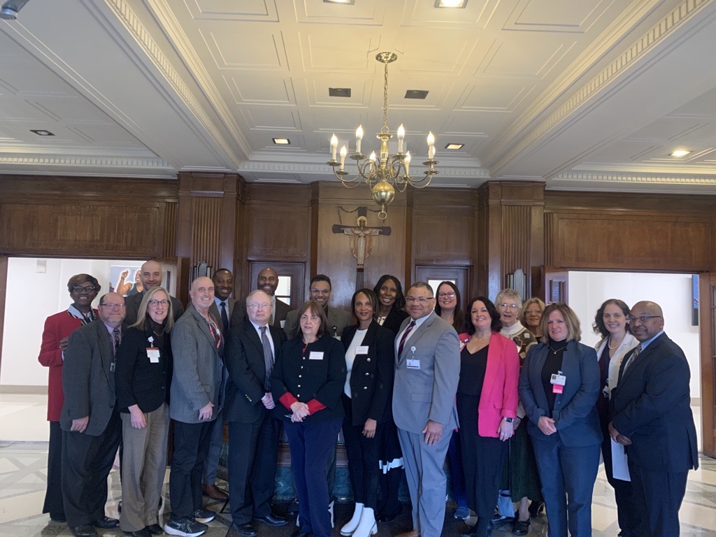 Members of the Trinity Health Mid-Atlantic and Holy Cross Health Regional Board met with senior leadership at Mercy Fitzgerald Hospital in Darby, Pa. on January 17, 2025.
