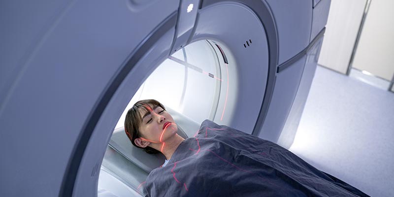 woman in MRI