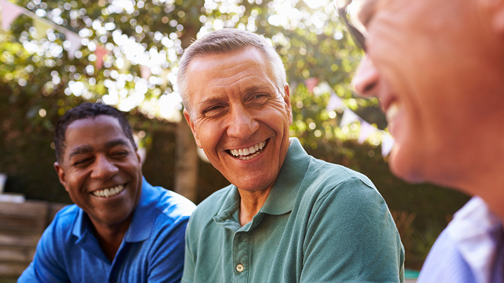 men smiling