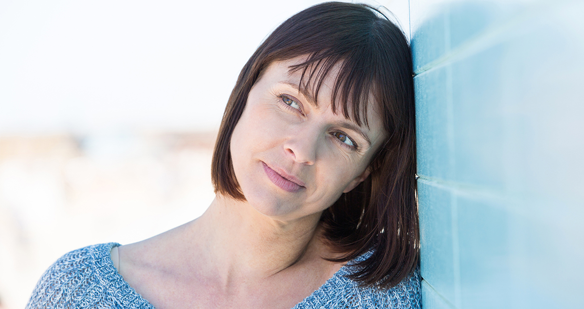 One attractive middle aged woman